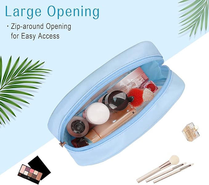 TSA Toiletry Bag Clear Makeup Bag Travel Essentials Cosmetic Bag for Men and Women Blue 2Pcs