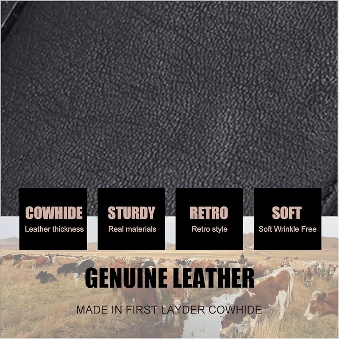 CONTACTS Soft Leather Wallet for Women and Men Small Bifold Coin Purse Double Zipper Card Holder with RFID Blocking (Black)