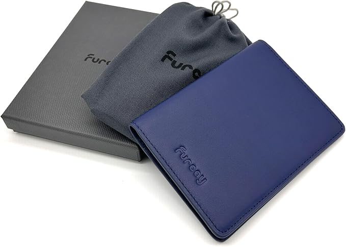 Slim Nappa Leather RFID blocking Passport Cover for Men and Women (Blue/Red)