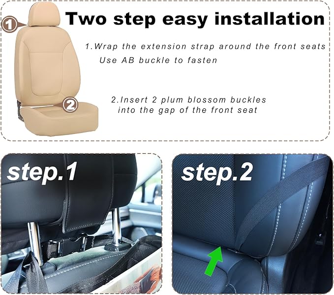 XDV Car Seat Organizers,Multi-functional Back Seat Protectors, Storage Pouches, Child kicking prevention and Tray Holders Kick Mats Back (for Cars, Kids,and Rear Seats) (Black, 1 Pack)