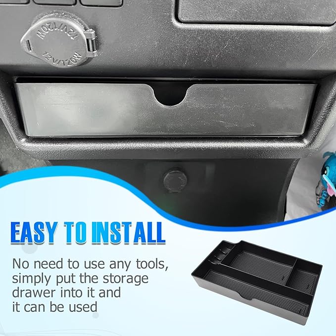 EDBETOS 2PCS/Set Center Console Organizer Compatible with Toyota Sienna 2015-2018 2019 2020 Interior Accessories Console Drawer Insert Tray and Sienna Secondary Armrest Storage Box, ABS Material