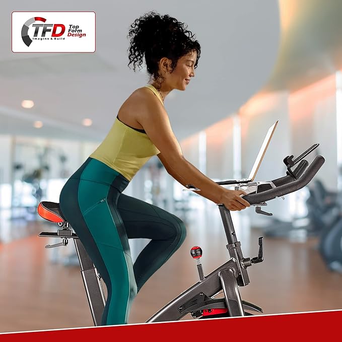 TFD The Tray, Laptop Tray Compatible with Schwinn IC4 and Bowflex C6 Bikes, Made in USA, Premium Acrylic Desk Holder for Laptop, Tablet, Phone, Books, and Bike Accessories