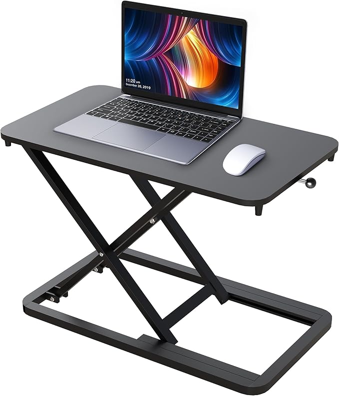 Keyboard Riser for Desk- 23.6’‘ Height Adjustable Standing Desk Converter, Table Lifter for Standing, Keyboard and Mouse Riser for Ergonomic Sit Stand Workstations, 6 Height Levels