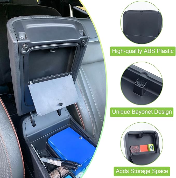 PIMCAR Center Console Hidden Organizer for Hyundai Santa Cruz 2025 2024 2023 2022 Armrest Hidden Storage Box Secret Compartment Press to Open and Close