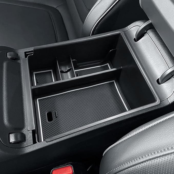 HGWEI Center Console Organizer Compatible with 2022-2024 Hyundai Tucson & Santa Cruz 2022-2025 Interior Accessories Armrest Storage Box Insert Tray (Not for 2025 Limited/Hybrid/Plug-in Hybrid) White