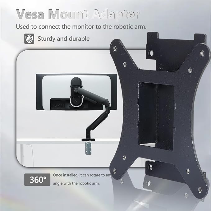AW3423DW VESA Adapter Compatible with Alienware 34" Curved QD-OLED Gaming Monitors (Fits AW3423DW)??5x75 to 100x100 VESA Mount Adapter Bracket