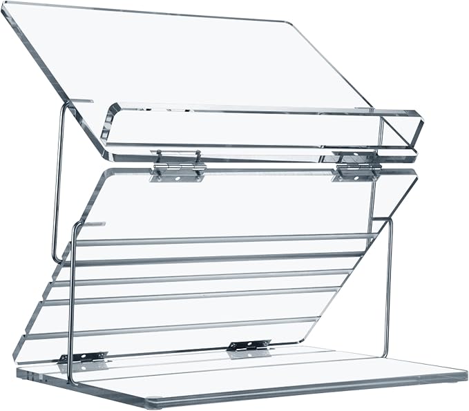 Lucite Acrylic Shtender - Adjustable Book Stand for Comfortable Hands-Free Reading, Studying or Praying
