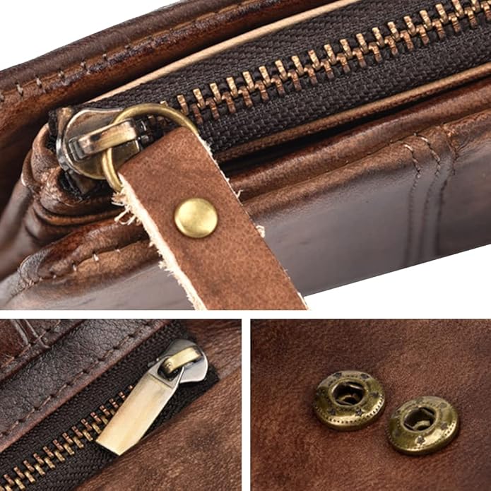 Hebetag Leather Clutch Purse Wallet for Men Organizer Holder Wrist Bag | Organizer, Holder