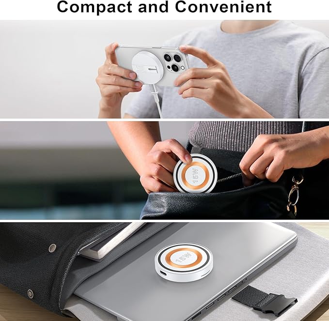 Magnetic Charger for Samsung Wireless Charger Fast Charging Pad Magsafe Wireless Charger Phone Charger Stand for Samsung S25 Ultra S25 Plus S25 S24 S23 S22 S21 S20,iPhone 17Pro Max 16 Plus 15 14 13 12