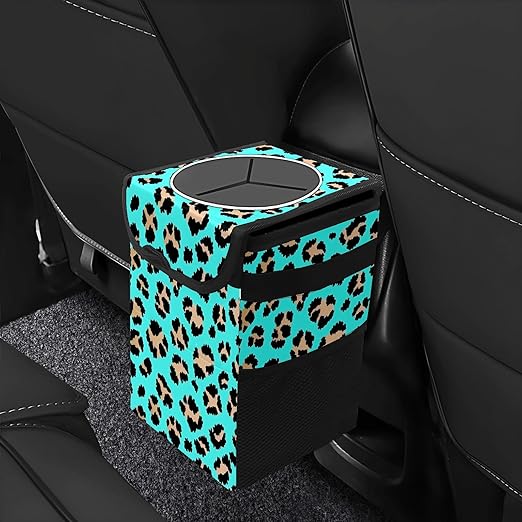 Car Trash Can – Multi-Purpose, Lightweight and Portable with Durable Water-Resistant Coating, No Installation Required, Practical and Ample Capacity, Variety of Colors.Tiger Pattern