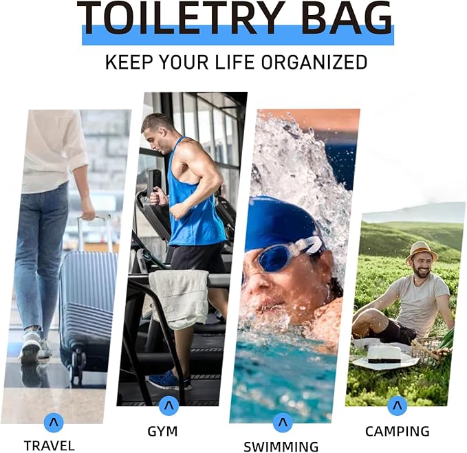 Tumecos Toiletry Dopp Kit Travel Electronics Organizer Shaving Accessories Bag