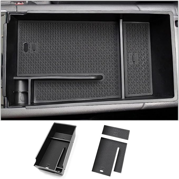 CDEFG for 2025 2026 Kia K5 Console Organizer: Center Console Insert ABS Black Material Armrest Organizer Tray Secondary Storage Box Compatible with 2021-2026 Kia K5 Accessories