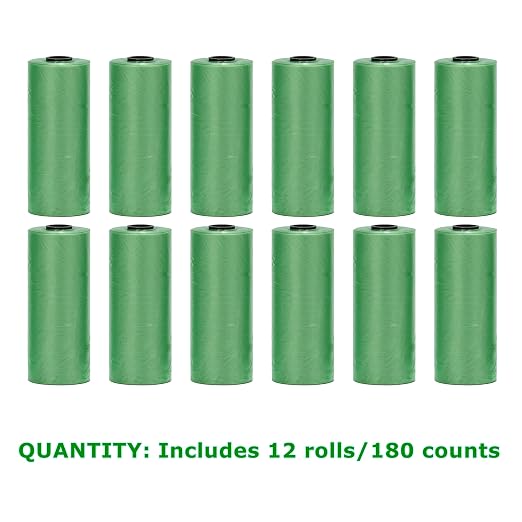 Ginsco 0.8 Gallons Disposable Trash Bags for Mini Car Trash Can, Portable Small Car Garbage Bags, Cars Accessories, Mini Trash Bags, Plastic Trash Bag for Cars/Home/Office (12 Rolls/180 Counts) Green