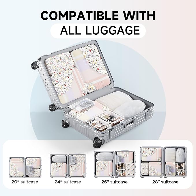 9 Set Packing Cubes for Travel, Gifts for Women Mom,Anti-Tearing Suitcase Organizer,OlarHike Vacation Essentials & Accessories for Cruise Ship