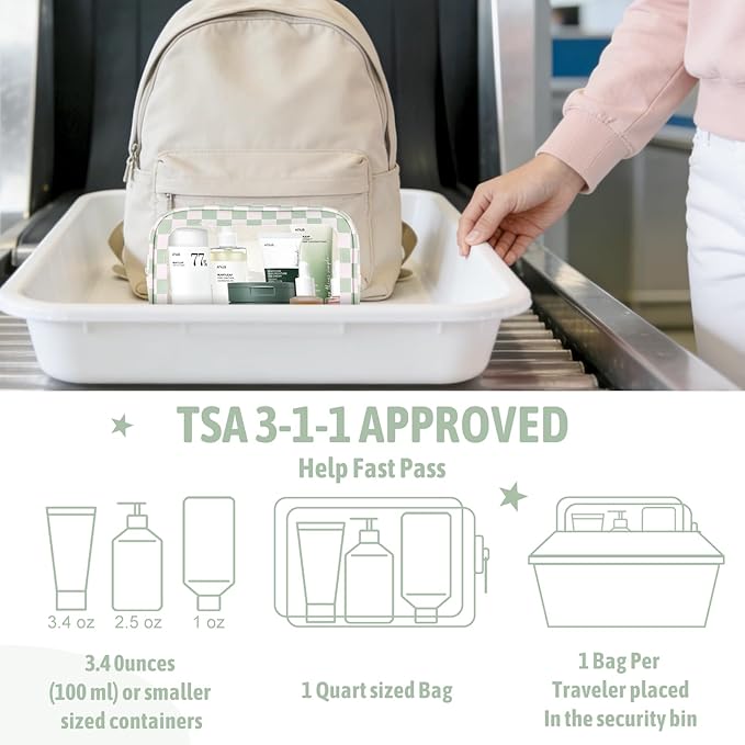 5PCS Diaper Bag Organizer Pouch Set,TSA Approved Toiletry Bag, Waterproof TPU Makeup Bag Set, Travel Organizer Bags for Women and Kids,Mothers Day Gifts