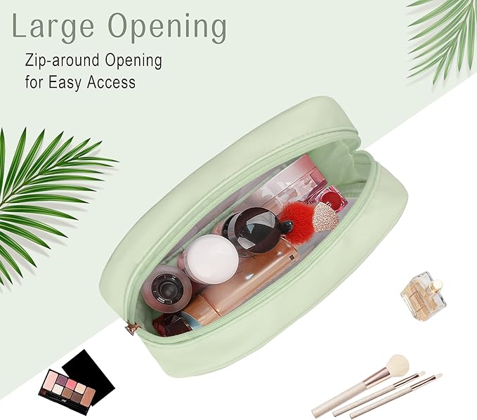 TSA Toiletry Bag Clear Makeup Bag Travel Essentials Cosmetic Bag for Men and Women Green 2Pcs
