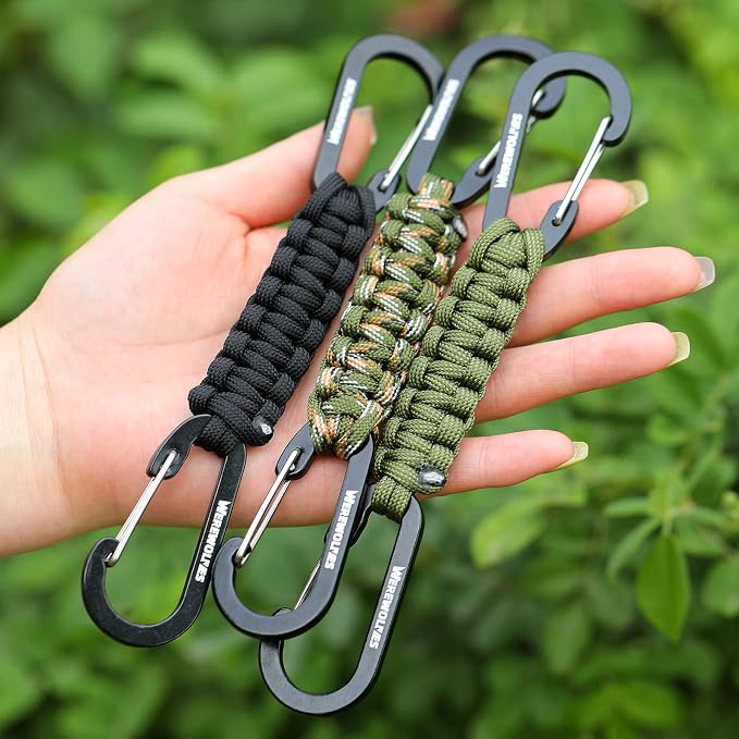 WEREWOLVES Paracord Keychain with Carabiner, Lanyard Clip for Keys