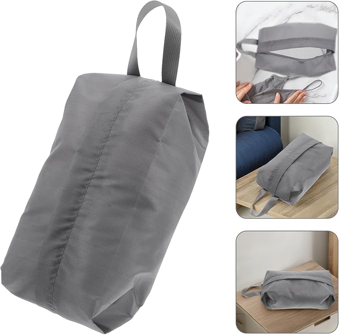 ORFOFE 5pcs Portable Underwear Travel Organizer Bags Set, Waterproof Gray Storage Pouches with Handheld Design for Suitcase Packing and Daily Use