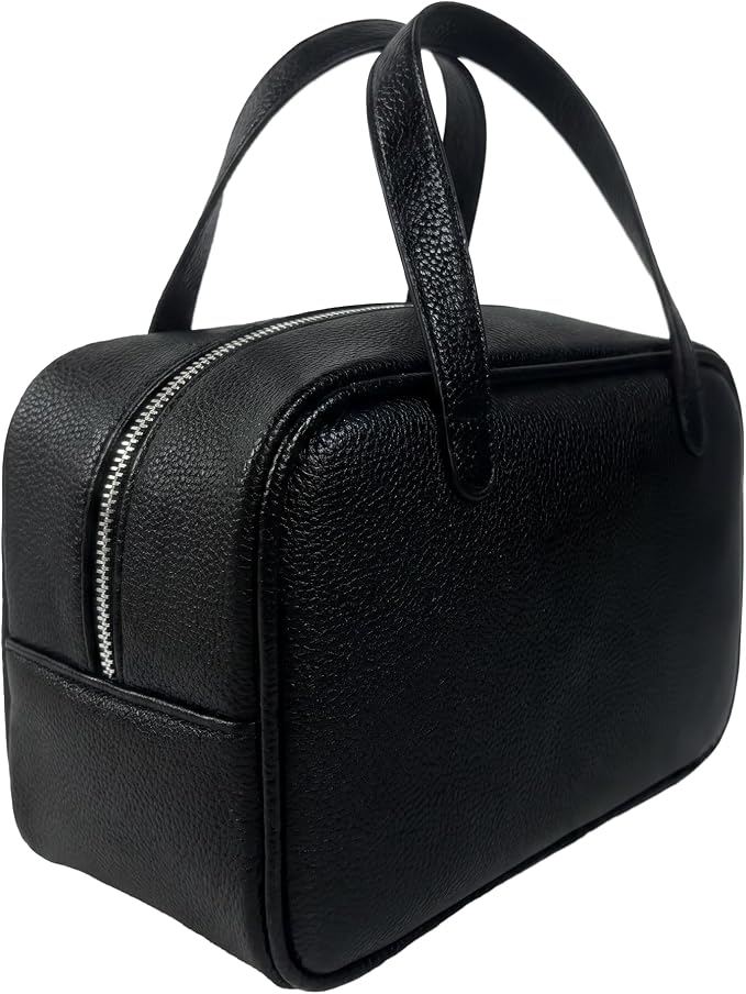 Premium Clear Toiletry Bag, TSA Approved Waterproof Organizer | Rigid structure, clear visibility, 3-compartment organization, sleek black finish