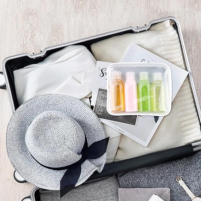 Cosywell Travel Bottles for Toiletries 8pcs 3.4oz Travel Shampoo and Conditioner Bottles TSA Approved Travel Size Containers Leak Proof Small Plastic Squeeze Bottles with Flip Cap