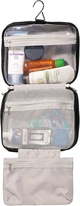 Baggallini Hanging Travel Toiletry Kit - Lightweight 6x10 Inch Makeup Bag