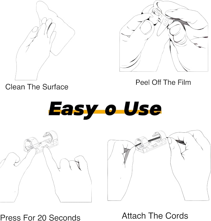100pcs Clear Adhesive Cable Clips,Wire Clips Cord Holder Cable Management Finisher Wire clamp for Light,Desk,Desk,Wall,TV PC Ethernet Wire Hider for Cords Max.1/4"
