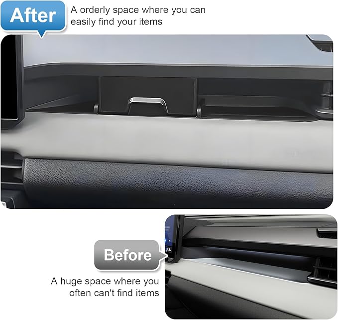2026 R AV4 Console Organizer (Pass), for Toyota R AV4 (LE/SE/XLE Premium/Woodland/XSE/Limited), Durable ABS &Anti-Slip Rubber Console Tray Insert 2026 R AV4 Accessories