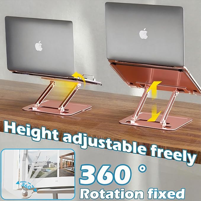 Acrylic Adjustable Book Stand, Reading Stand with Lift Design, High-Density Alloy Desktop Document Holder for Document Recipe, Cookbook, Music Book (Rose)