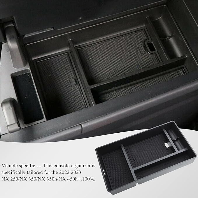 Center Console Organizer 2025 2024 2023 2022 Lexus NX NX 250/NX 350/NX 350h/NX 450h+ Accessories Armrest Box Secondary Storage Box Insert Tray Center Organizer Console