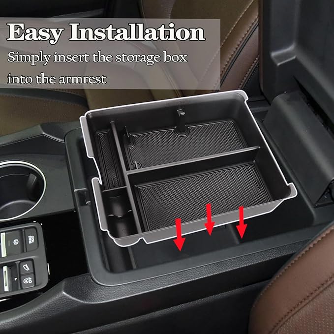 Center Console Organizer Tray Compatible with 2023-2026 Honda Pilot, 2024-2026 Honda Ridgeline/Passport Insert Storage Organizer Interior Divider Accessories (Armrest storage Tray)