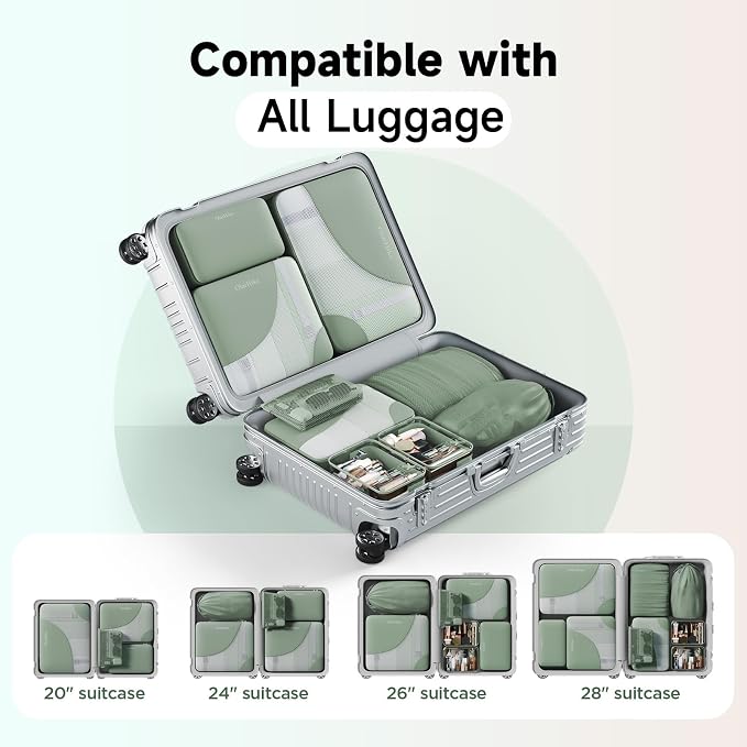 9 Set Packing Cubes for Travel, Gifts for Women Mom,Anti-Tearing Suitcase Organizer,OlarHike Vacation Essentials & Accessories for Cruise Ship
