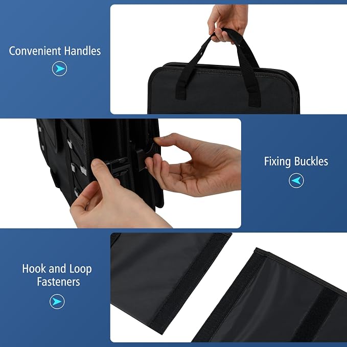 Goplus Collapsible Trunk Organizer with Cooler, 18 Gallon (68L) Foldable Car Storage Organizer with 6 Extenable Compartments, Removable Lid, Securing Straps, for SUV Van Sedan, 35.5" x 14" x 12"