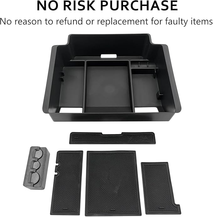 Center Console Organizer fit for GMC 2023 2024 2025 Sierra/Chevy Silverado 1500 Accessories, 2024-2025 2500HD 3500HD (Wireless Charger With Full Console w/Bucket Seats Only)