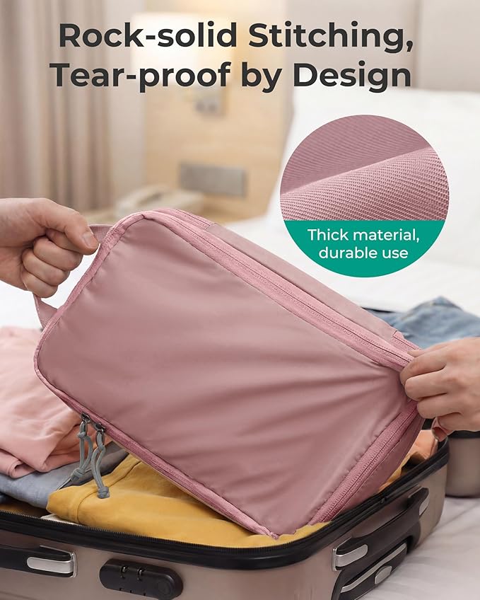 BAGSMART 6 Set /4 Set/2 Set Compression Packing Cubes for Travel, Lightweight Luggage Organizer Bags, Durable Space Saver Bags Travel Essentials