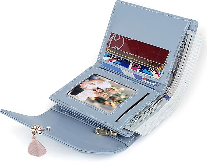 UTO RFID Wallet for Women PU Leather Leaf Pendant Card Holder Phone Checkbook Organizer Zipper Coin Purse | Leaf Pendant, Card Holder, Phone, Checkbook, Organizer, Zipper