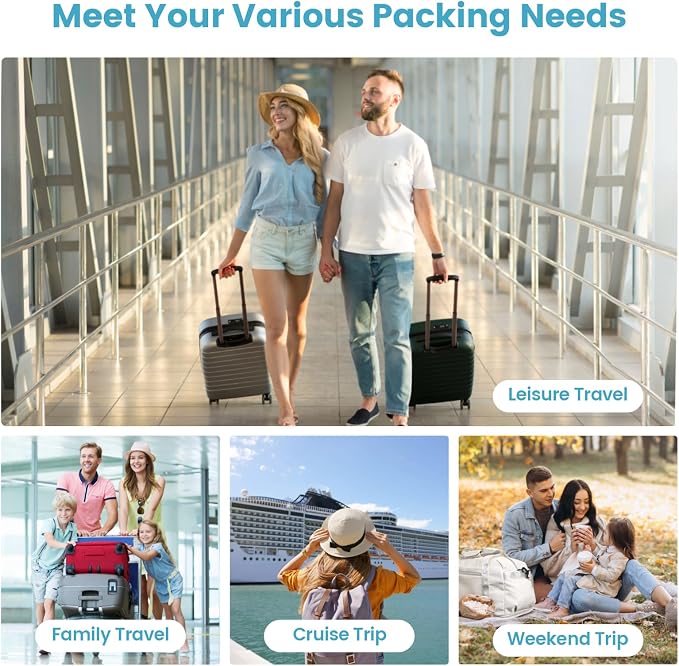 Cambond Compression Packing Cubes for Travel - Lightweight Expandable Travel Bags Luggage Organizers Travel Essentials Compression Cubes for Travel Space Saver for Carry on Suitcases Organizer