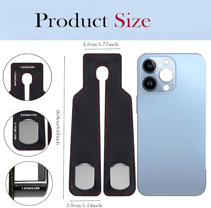 Car Purse Hook, Car Seat Back Storage Hook, Car Seat Hooks for Headrest, Car Hooks for Purses and Bags Cute (Black-2 Pack)