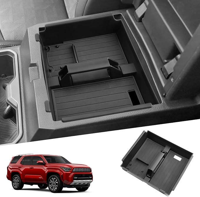 SHAOHAO for 2025 2026 Toyota 4Runner Center Console Organizer for 2025 2026 Toyota 4Runner Accessories (SR5/SR5 Premium/TRD Off-Road/TRD Off-Road Premium/TRD Pro/Trail/Limited) Armrest Storage Box