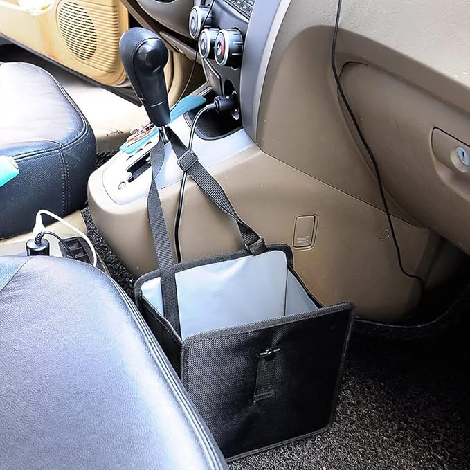 XINLIYA Foldable Car Trash Can, Hanging Waterproof Leakproof Trash Can Storage Bag for Car with Large Capacity, Car Interior Accessories (Small)