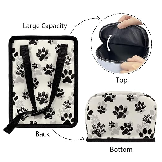 Biyejit Dog Paws Car Trash Can Automotive Garbage Cans Waste Basket, Leak-Proof Cars Trash Bin, Trash Hanging Car Accessories Interior Organizer Bag Easy-to-Install
