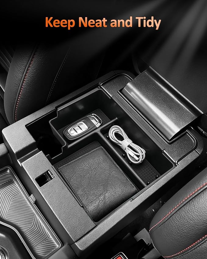 CDEFG for 2025 2026 Ford Explorer Center Console Organizer Tray - Armrest Storage Middle Insert - 2025 2026 Explorer (Active, ST-Line, Platinum and ST) Interior Accessories