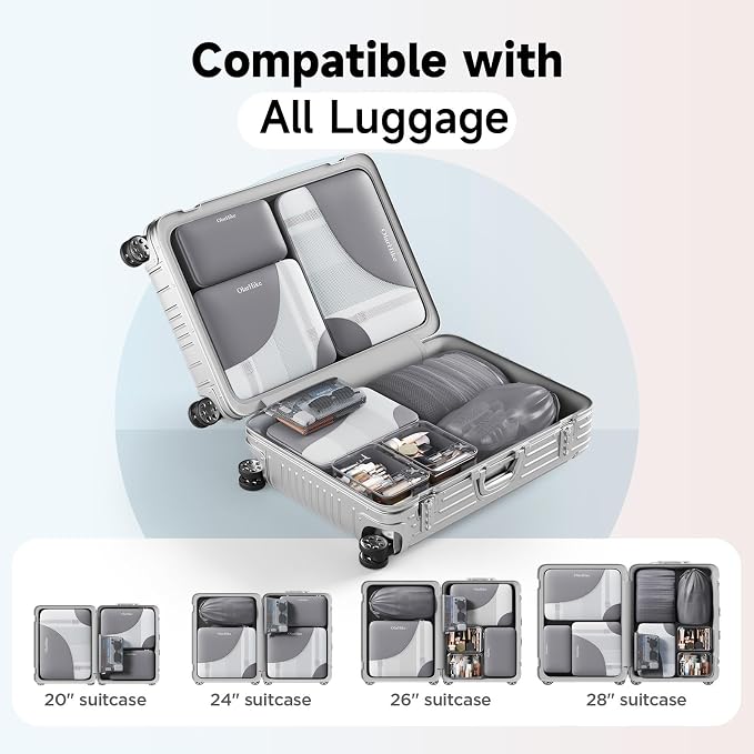 9 Set Packing Cubes for Travel, Gifts for Women Mom,Anti-Tearing Suitcase Organizer,OlarHike Vacation Essentials & Accessories for Cruise Ship