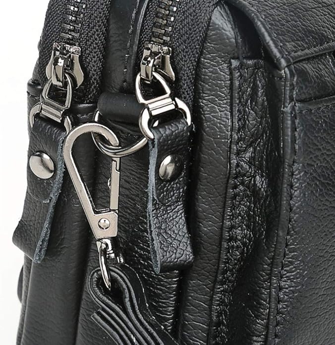 KPYWZER Leather Clutch Purse Wallet Men Wrist Bag