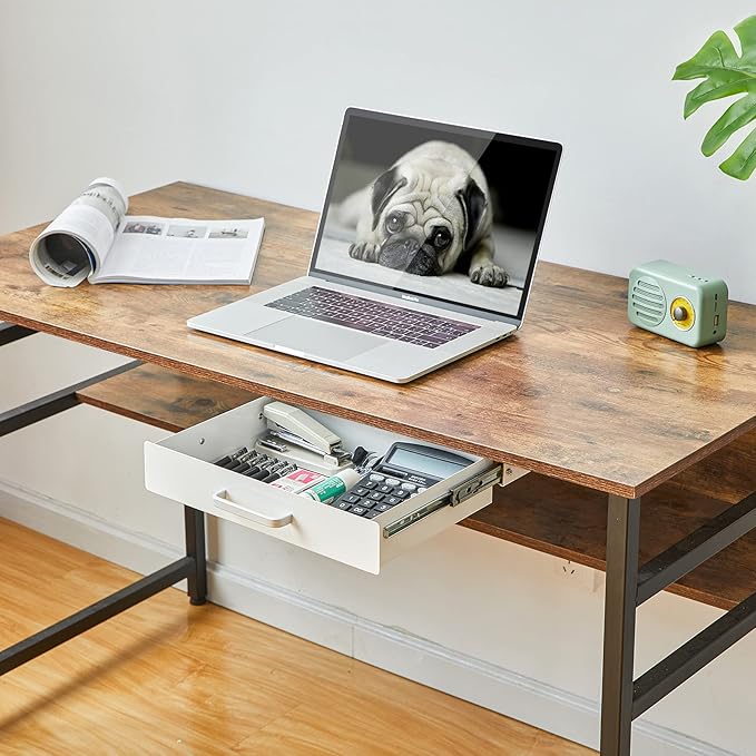 Gome Under Desk Pull-Out Drawer - Storage Organizer Office Mounted, Easy Slide-Out Pencil Drawer for Saving Space, Ideal for Sit-Stand Workstation