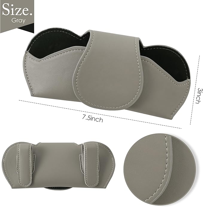 KINIVA Sunglass Clip & Holder, Magnetic Glasses Case for Car Organizer