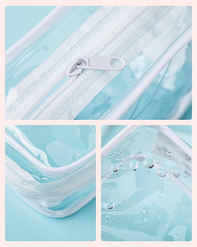 Mrsdry Travel Containers for Toiletries 4 Pack, TSA Approved Travel Size Toiletries, Travel Size Containers, With Clear Bag Leak Proof Silicone Jars, Travel Essentials Creams Jars Carrying Small Items