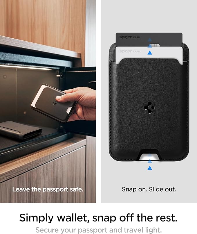 Spigen Life for Passport Card Cover Holder with RFID Blocking Technology Wallet Travel Documents Organizer Protector Accessories, SIM Card Pin Included
