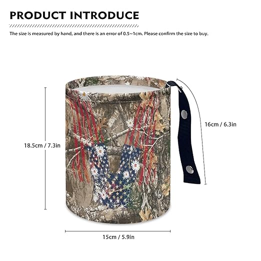 Camo Car Trash Bin Folding Vehicle Garbage Small Mini Can Travel Garbage Organizer Bag Accessories