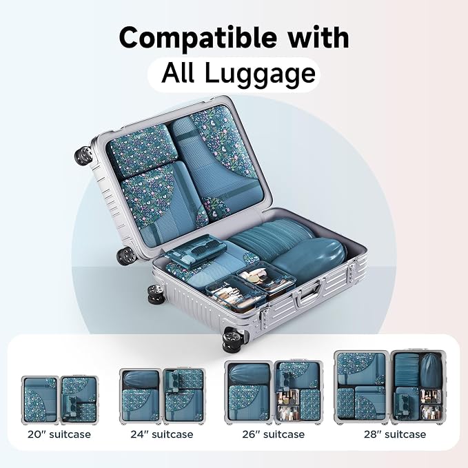 9 Set Packing Cubes for Travel, Gifts for Women Mom,Anti-Tearing Suitcase Organizer,OlarHike Vacation Essentials & Accessories for Cruise Ship