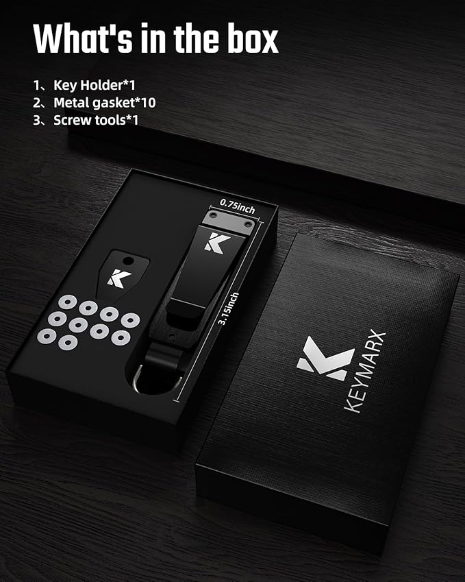 Key Organizer for Men Compact Key Holder Minimalist Key Case Metal Key Chain Key Holder for Keychain Secures 2-5 Keys